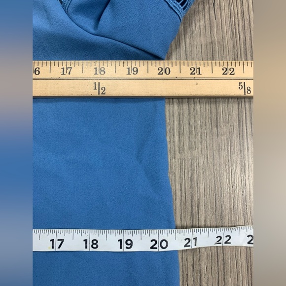 See by Chloe Riverside Blue‎ Shift Puff Sleeve Dress Size Large - Picture 12 of 16